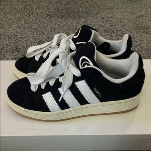 Adidas Unisex Black and White Campus Sneakers